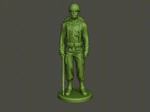 American soldier ww2 Stand A1 3D Print Model