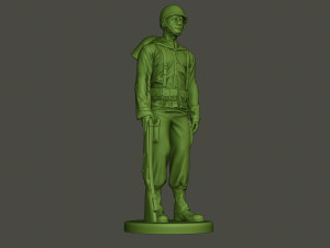 American soldier ww2 Stand A1 Model do druku 3D