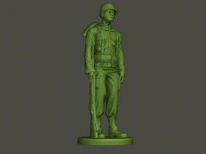 American soldier ww2 Stand A1 3D Print Model