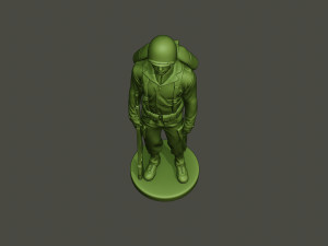 American soldier ww2 Stand A1 Model do druku 3D