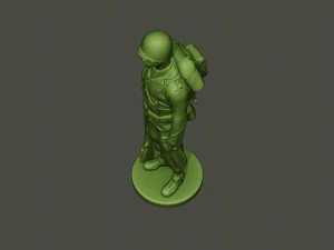 American soldier ww2 Stand A1 3D Print Model