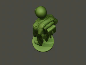 American soldier ww2 Stand A1 3D Print Model