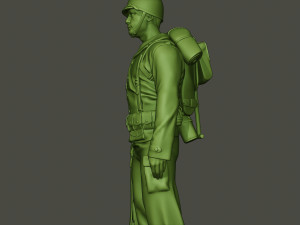 American soldier ww2 Stand A1 Model do druku 3D