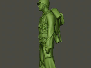 American soldier ww2 Stand A1 3D Print Model