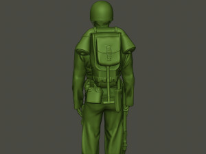 American soldier ww2 Stand A1 Model do druku 3D