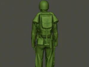 American soldier ww2 Stand A1 3D Print Model
