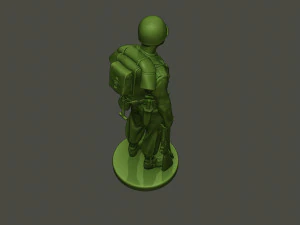 American soldier ww2 Stand A1 3D Print Model