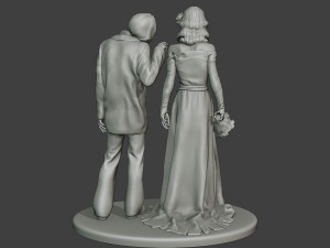 Married casual zombies CZ2 3D-Druckmodell