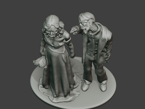 Married casual zombies CZ2 3D-Druckmodell