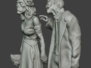 Married casual zombies CZ2 3D-Druckmodell