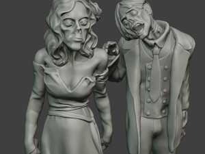 Married casual zombies CZ2 3D-Druckmodell