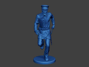 American Naval Officer Run Civil War Union ACWUS1 3D Print Model