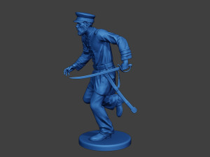 American Naval Officer Run Civil War Union ACWUS1 Modelo de Impressão 3D