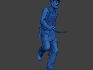 American Naval Officer Run Civil War Union ACWUS1 Modelo de Impressão 3D