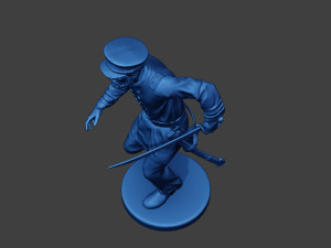 American Naval Officer Run Civil War Union ACWUS1 Modelo de Impressão 3D