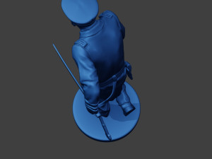 American Naval Officer Run Civil War Union ACWUS1 Modelo de Impressão 3D