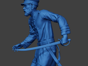 American Naval Officer Run Civil War Union ACWUS1 Modelo de Impressão 3D
