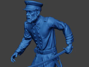 American Naval Officer Run Civil War Union ACWUS1 3D Print Model