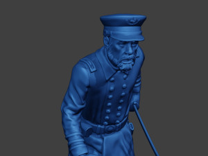 American Naval Officer Run Civil War Union ACWUS1 Modelo de Impressão 3D