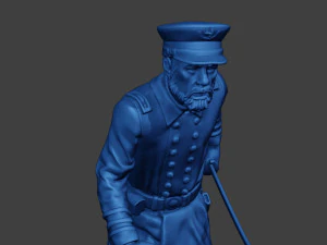 American Naval Officer Run Civil War Union ACWUS1 3D Print Model