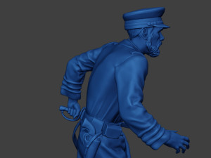 American Naval Officer Run Civil War Union ACWUS1 Modelo de Impressão 3D