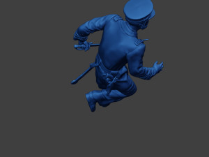 American Naval Officer Run Civil War Union ACWUS1 Modelo de Impressão 3D