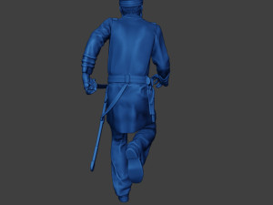 American Naval Officer Run Civil War Union ACWUS1 Modelo de Impressão 3D