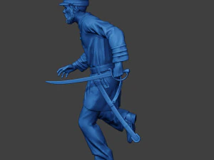 American Naval Officer Run Civil War Union ACWUS1 3D Print Model