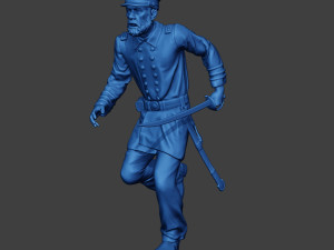 American Naval Officer Run Civil War Union ACWUS1 Modelo de Impressão 3D