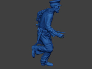 American Naval Officer Run Civil War Union ACWUS1 Modelo de Impressão 3D