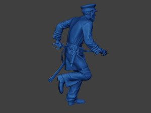 American Naval Officer Run Civil War Union ACWUS1 Modelo de Impressão 3D