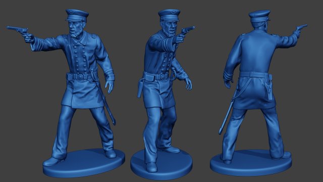 American Naval Officer Shooting Civil War Union ACWUS1 Modelo de impresión 3D .c4d .max .obj .3ds .fbx .stl .blend 