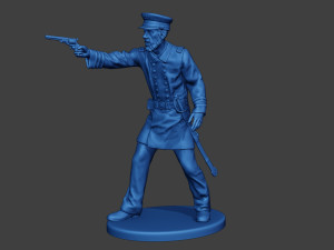 American Naval Officer Shooting Civil War Union ACWUS1 Modelo de impresión 3D
