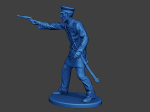 American Naval Officer Shooting Civil War Union ACWUS1 Modelo de impresión 3D