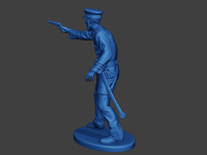 American Naval Officer Shooting Civil War Union ACWUS1 Modelo de impresión 3D