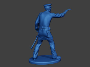 American Naval Officer Shooting Civil War Union ACWUS1 Modelo de impresión 3D