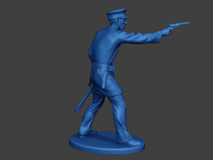 American Naval Officer Shooting Civil War Union ACWUS1 Modelo de impresión 3D
