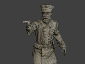 American Naval Officer Shooting Civil War Union ACWUS1 3D Print Model