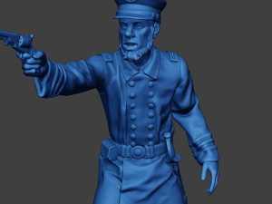 American Naval Officer Shooting Civil War Union ACWUS1 Modelo de impresión 3D