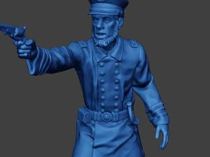 American Naval Officer Shooting Civil War Union ACWUS1 3D Print Model