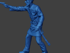 American Naval Officer Shooting Civil War Union ACWUS1 Modelo de impresión 3D
