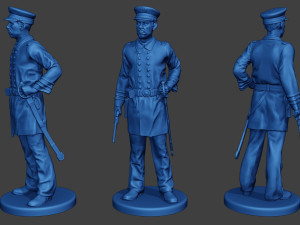 American Naval Officer Stand Civil War Union ACWUS1 3D Print Model