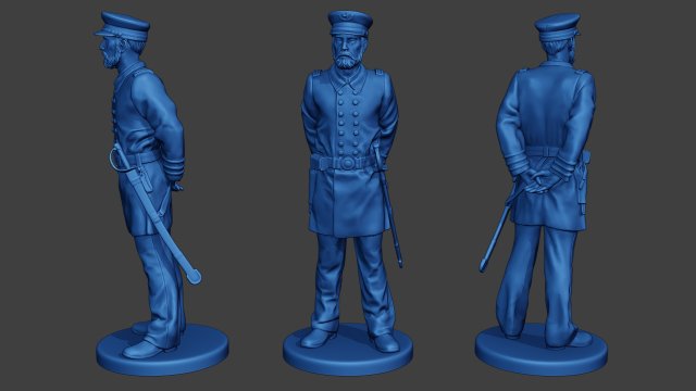 American Naval Officer Stand2 Civil War Union ACWUS1 Model do druku 3D .c4d .max .obj .3ds .fbx .stl .blend 