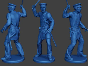 Oficial Naval Estadounidense Espada Guerra Civil Uni&oacute;n ACWUS1 Modelo de impresión 3D