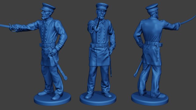 American Naval Officer Sword2 Civil War Union ACWUS1 3D Print Model .c4d .max .obj .3ds .fbx .stl .blend 