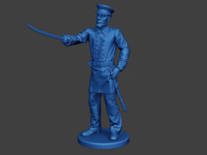 Ufficiale navale americano Sword2 Unione della guerra civile ACWUS1 Modello di stampa 3D