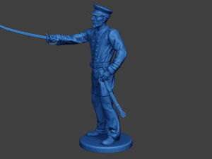 Ufficiale navale americano Sword2 Unione della guerra civile ACWUS1 Modello di stampa 3D