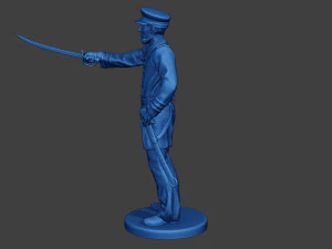 Ufficiale navale americano Sword2 Unione della guerra civile ACWUS1 Modello di stampa 3D