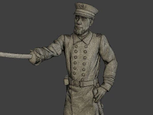 Ufficiale navale americano Sword2 Unione della guerra civile ACWUS1 Modello di stampa 3D