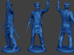 Oficial naval estadounidense Warnig Uni&oacute;n de la Guerra Civil ACWUS1 Modelo de impresión 3D